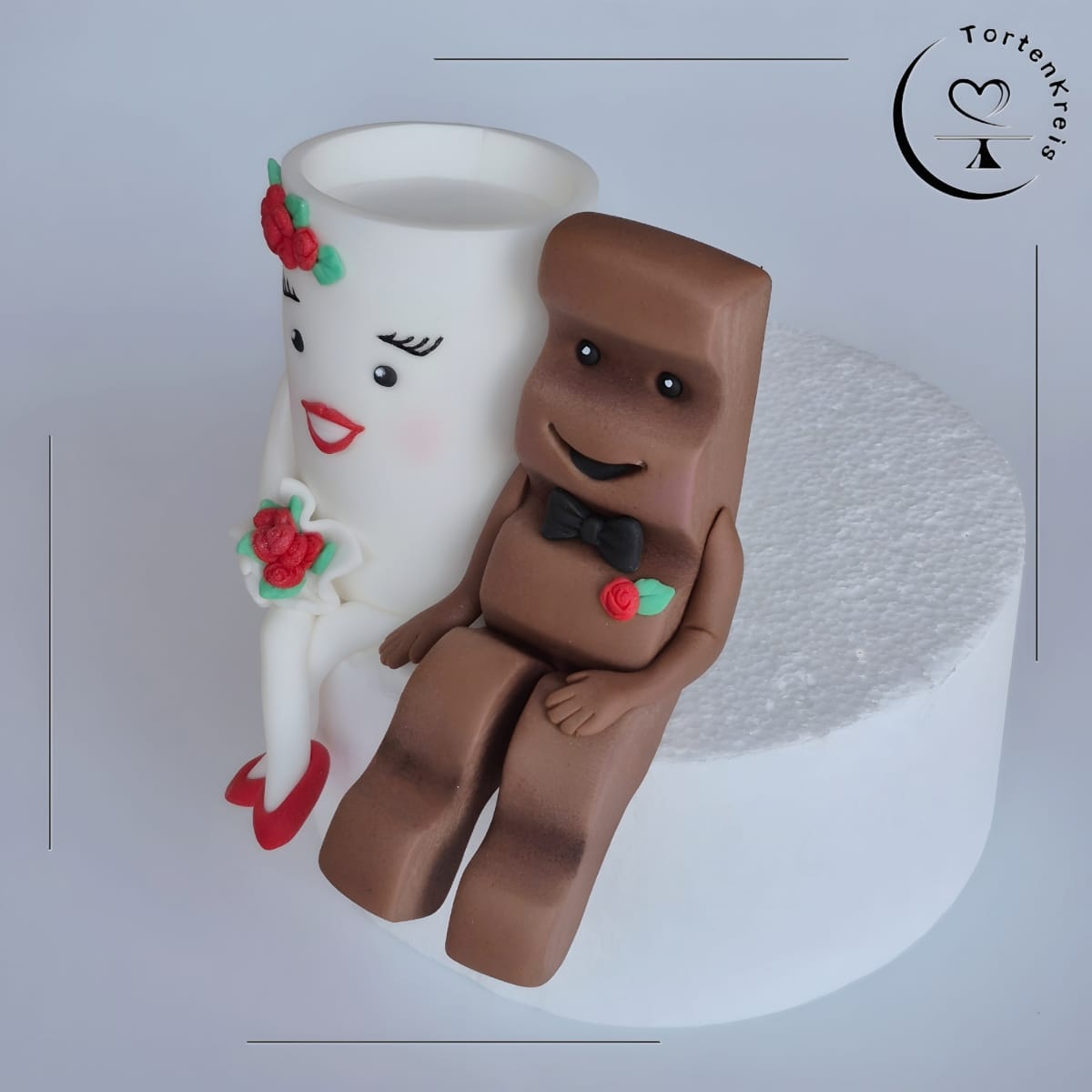 Tortenfigur Hochzeitspaar – Milky & Schoki