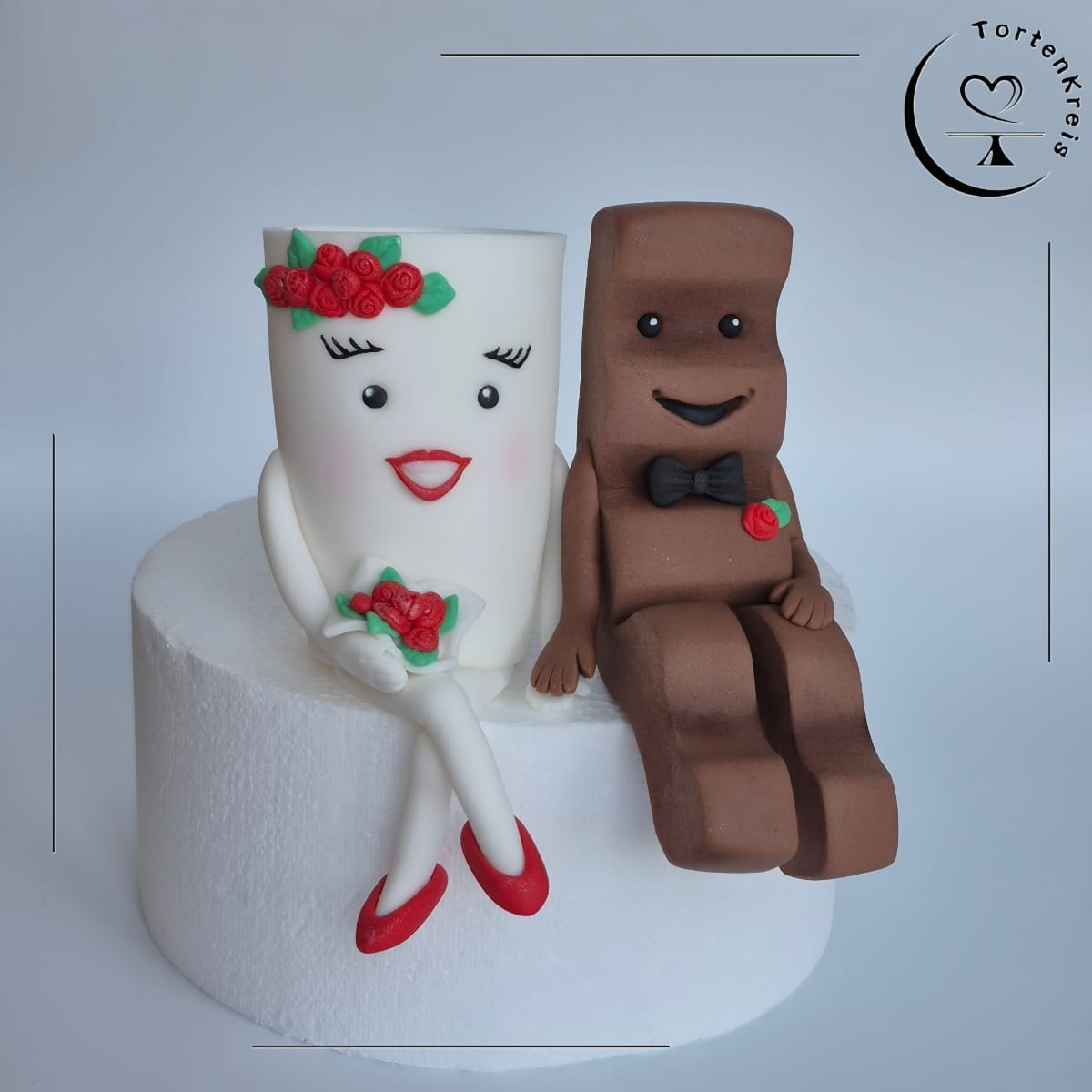 Tortenfigur Hochzeitspaar – Milky & Schoki