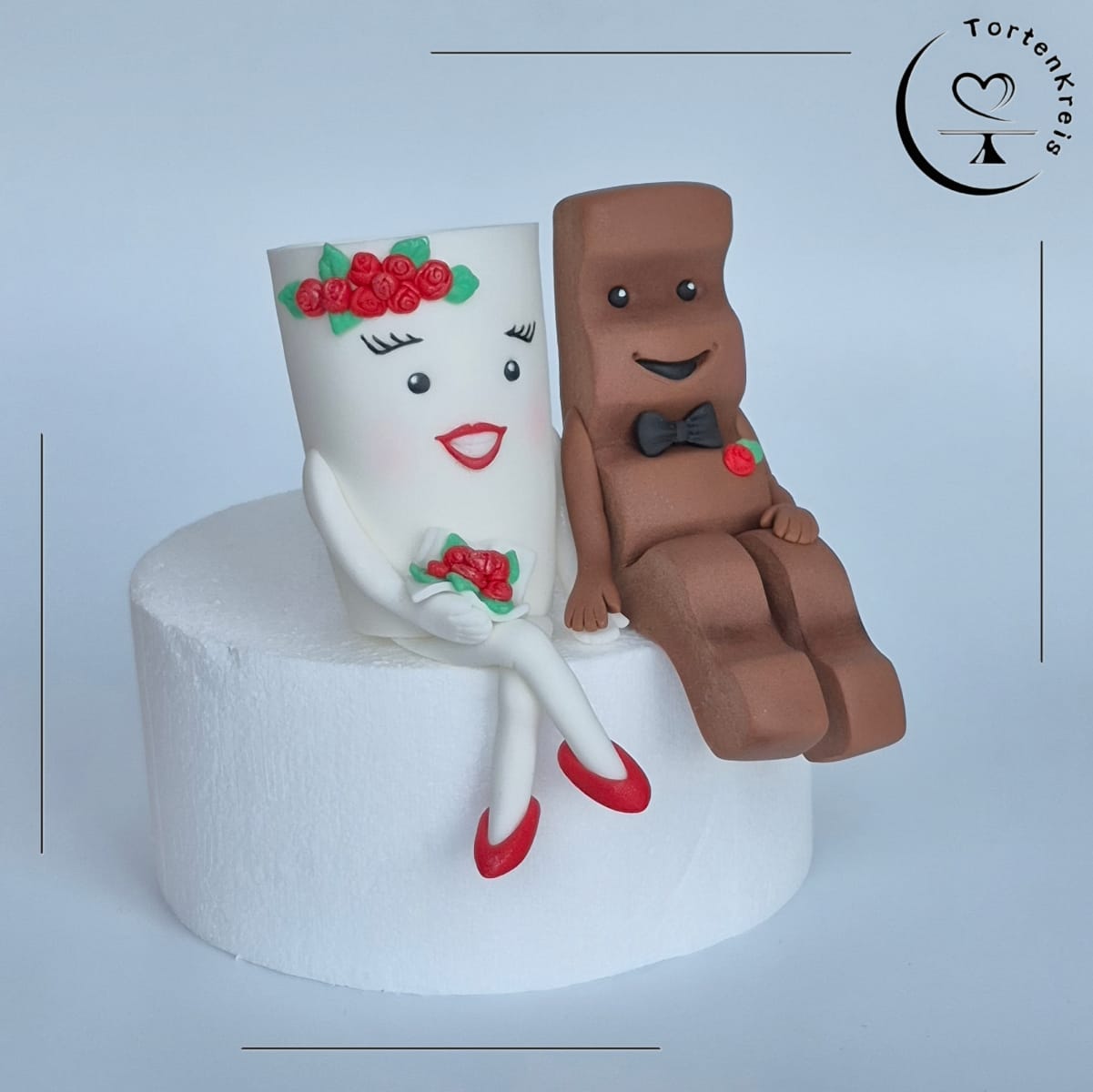Tortenfigur Hochzeitspaar – Milky & Schoki