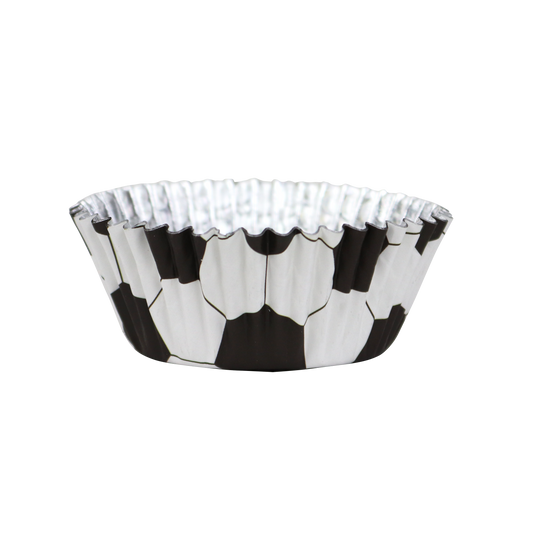 Cupcake-Förmchen mit Folienbeschichtung - Fußball 30er Pack