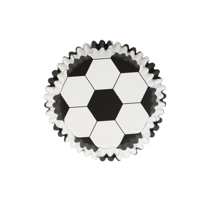 Cupcake-Förmchen mit Folienbeschichtung - Fußball 30er Pack