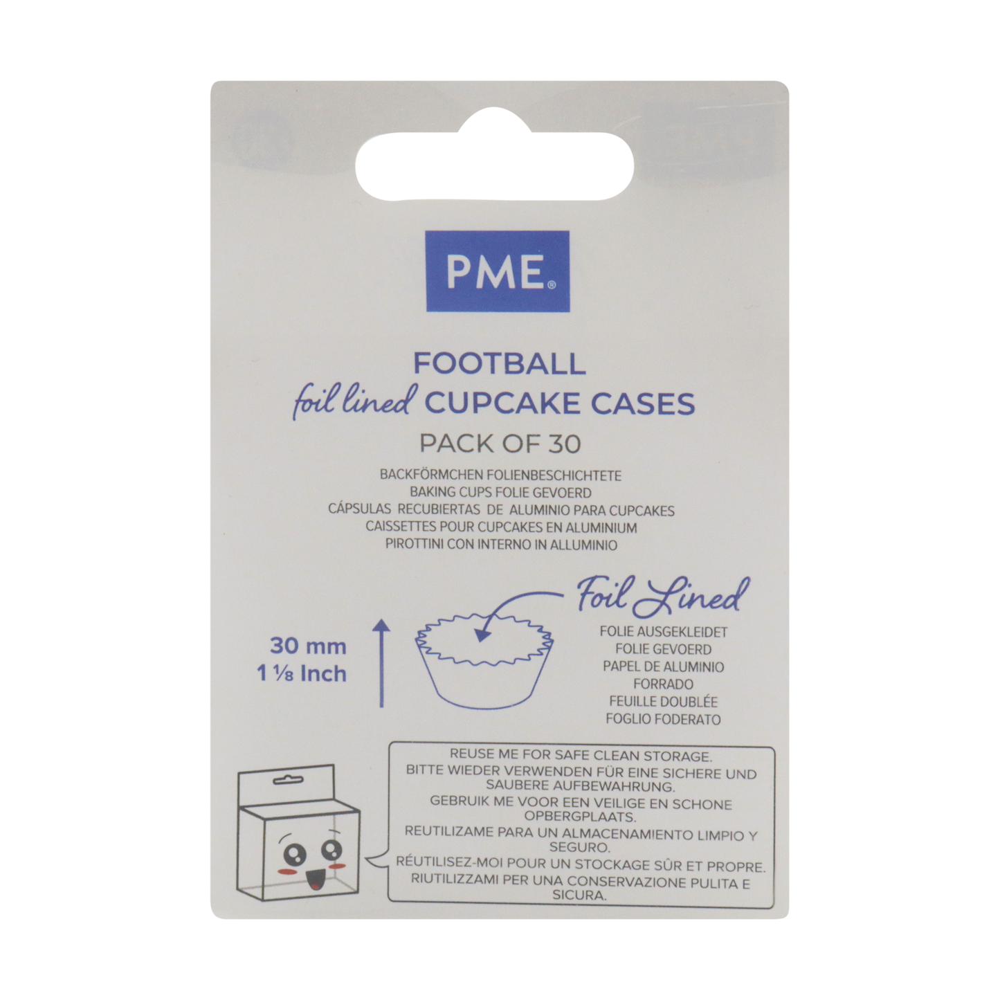 Cupcake-Förmchen mit Folienbeschichtung - Fußball 30er Pack