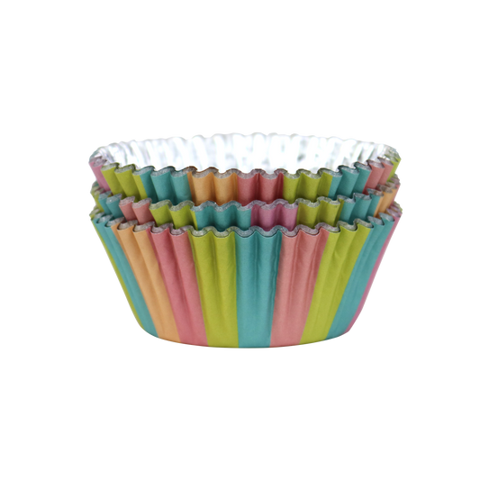 Cupcake-Förmchen mit Folienbeschichtung – Einhornfarben – 30 Stück