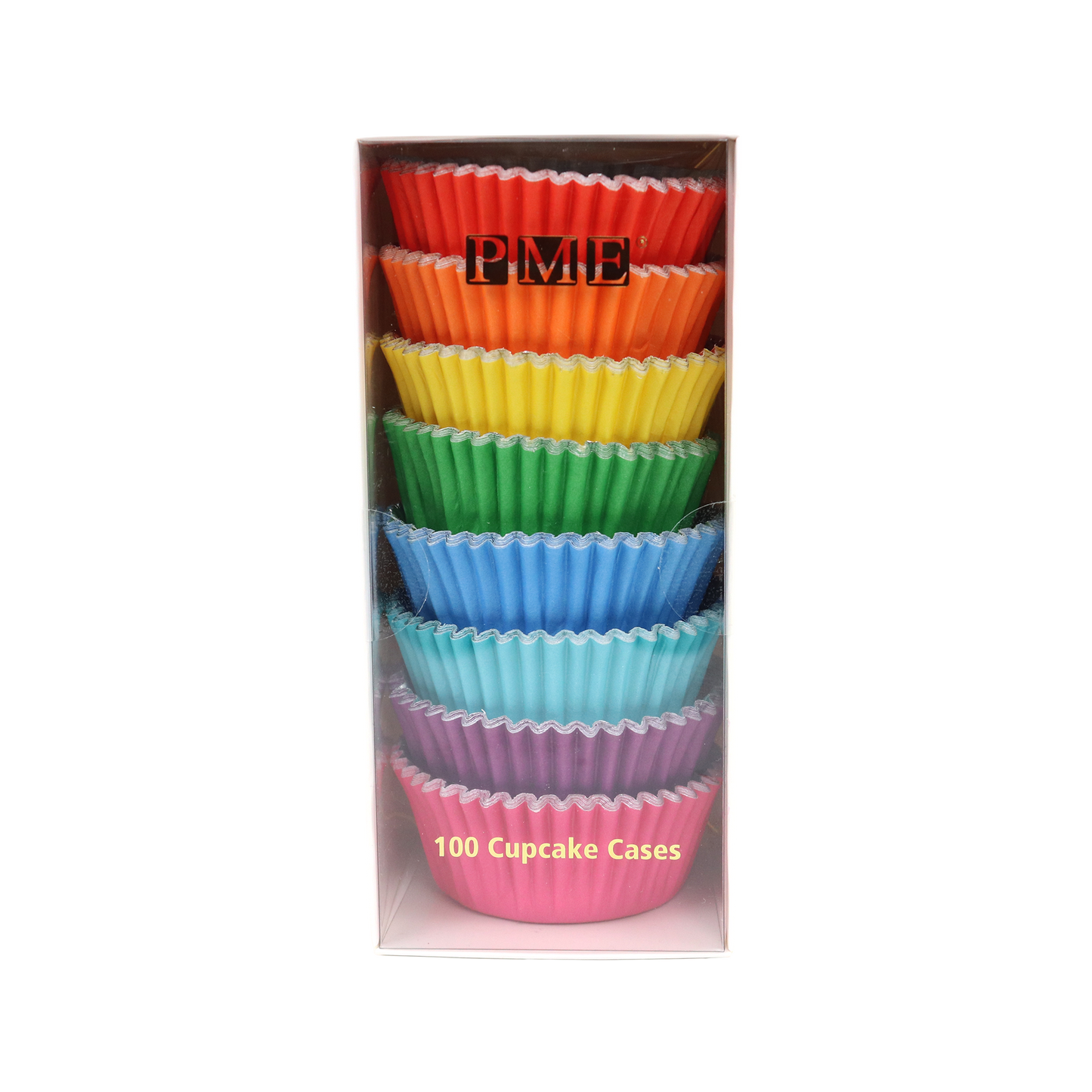 Cupcake-Förmchen mit Folienbeschichtung – Regenbogen – 100 Stück