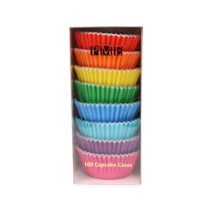 Cupcake-Förmchen mit Folienbeschichtung – Regenbogen – 100 Stück