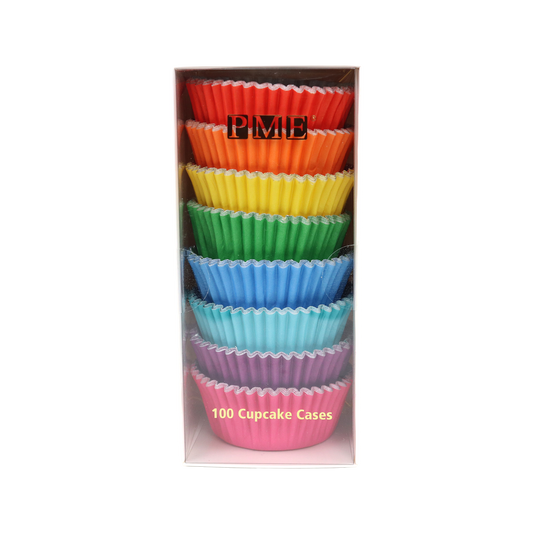 Cupcake-Förmchen mit Folienbeschichtung – Regenbogen – 100 Stück