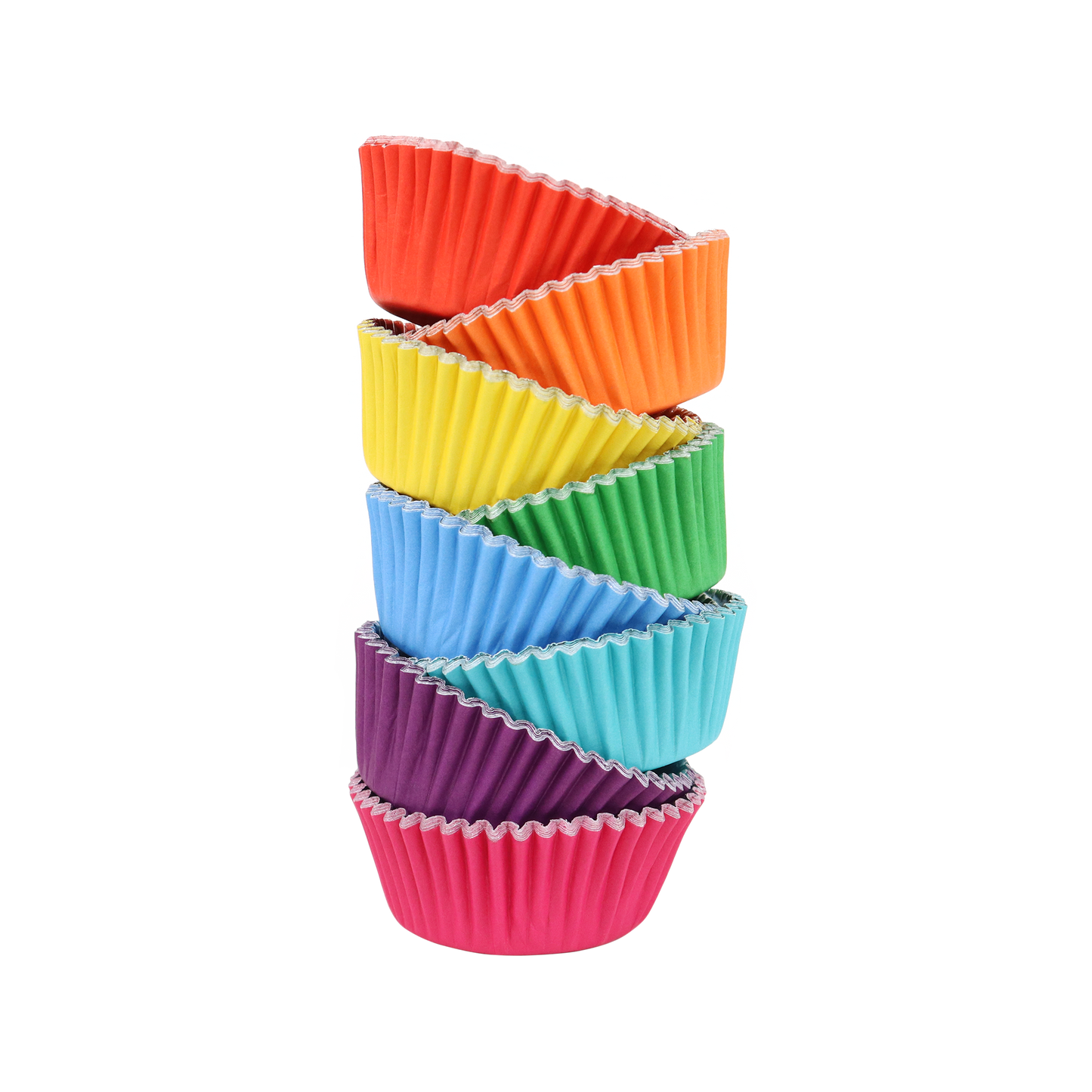Cupcake-Förmchen mit Folienbeschichtung – Regenbogen – 100 Stück
