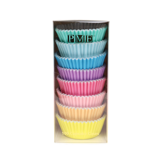 Cupcake-Förmchen mit Folienbeschichtung – Pastellfarben – 100 Stück