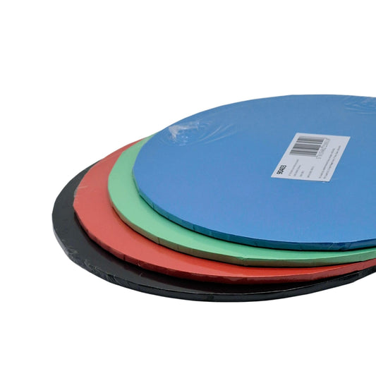 Culpitt Cake Board 4er Set Blau, Schwarz, Rot und Mint Grün Matt Extra Stabil Ø25cm