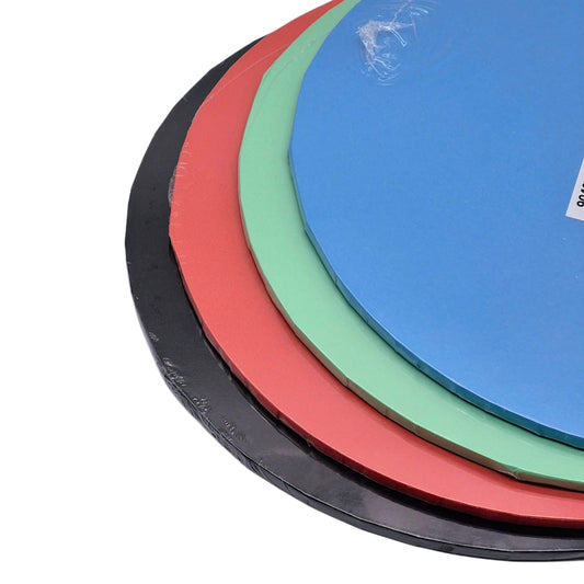 Culpitt Cake Board 4er Set Blau, Schwarz, Rot und Mint Grün Matt Extra Stabil Ø25cm