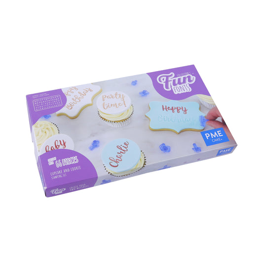PME Fun Fonts – Cupcake & Cookie Stempel-Set – 66-teilig