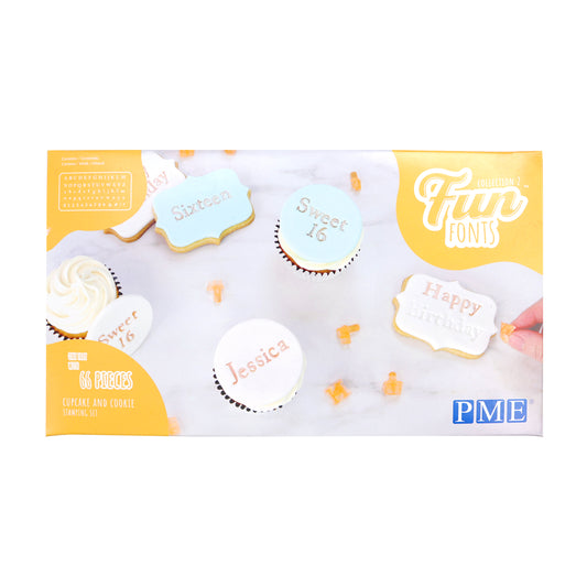 PME Fun Fonts – Cupcake & Cookie Stempel-Set – 66-teilig
