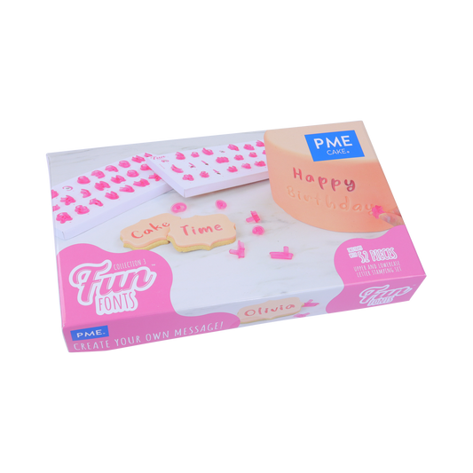 PME Fun Fonts – Alphabet Stempel-Set Groß- & Kleinbuchstaben – Kollektion 3 (52-teilig)