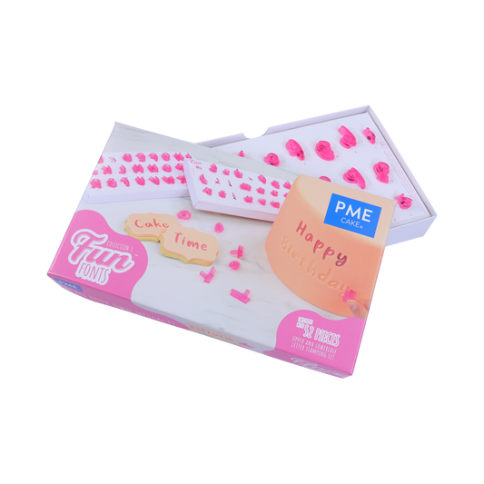 PME Fun Fonts – Alphabet Stempel-Set Groß- & Kleinbuchstaben – Kollektion 3 (52-teilig)