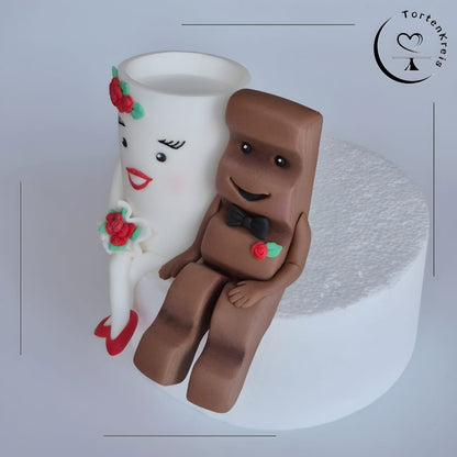 Tortenfigur Hochzeitspaar – Milky & Schoki