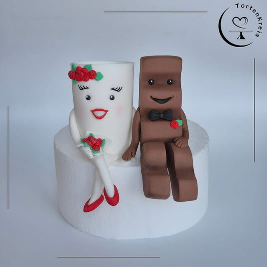 Tortenfigur Hochzeitspaar – Milky & Schoki