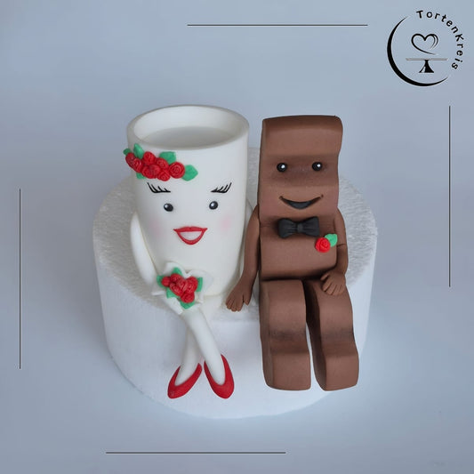 Tortenfigur Hochzeitspaar – Milky & Schoki