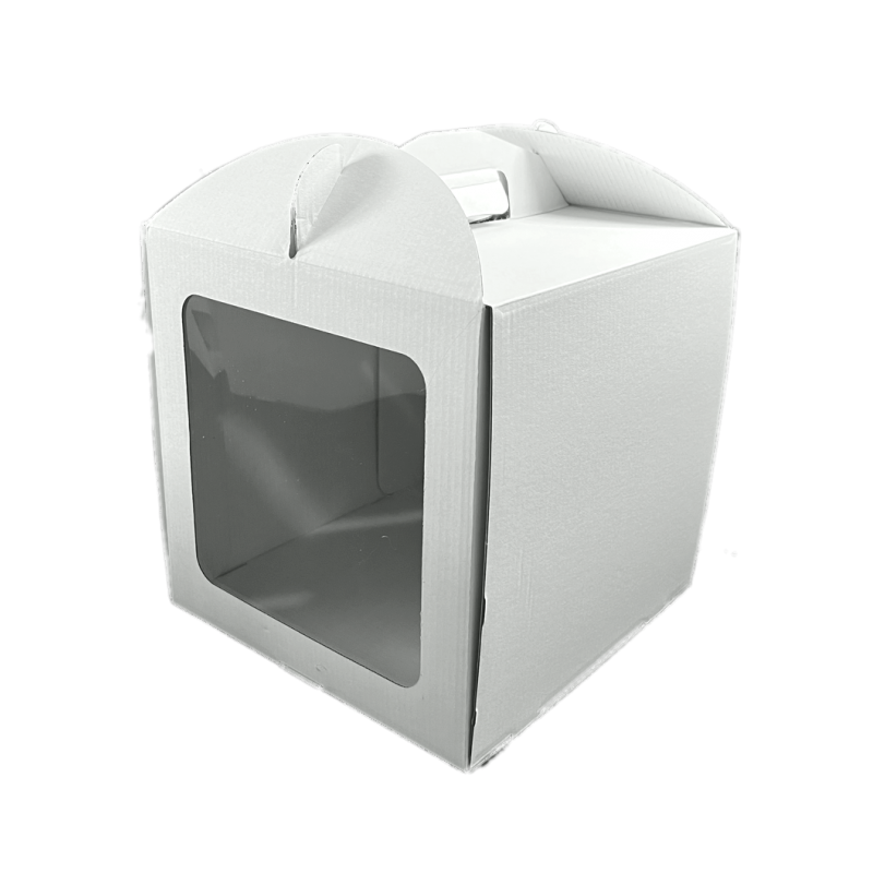 Tortenbox mit Tragegriff und Sichtfenster – 25 x 25 x 26 cm