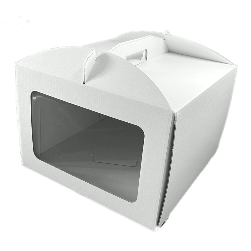 Tortenbox mit Tragegriff und Sichtfenster – 30 x 30 x 21 cm