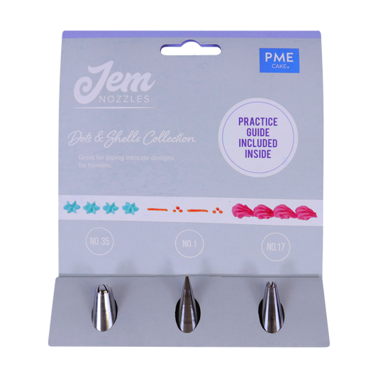 JEM Spritztüllen-Set – Punkte & Muscheln Kollektion – 3-teilig