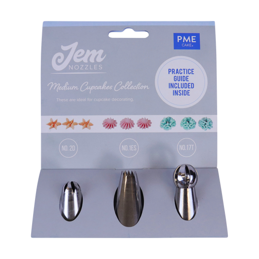 JEM Spritztüllen-Set – Mittelgroße Cupcakes Kollektion – 3-teilig