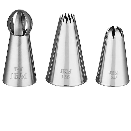 JEM Spritztüllen-Set – Mittelgroße Cupcakes Kollektion – 3-teilig