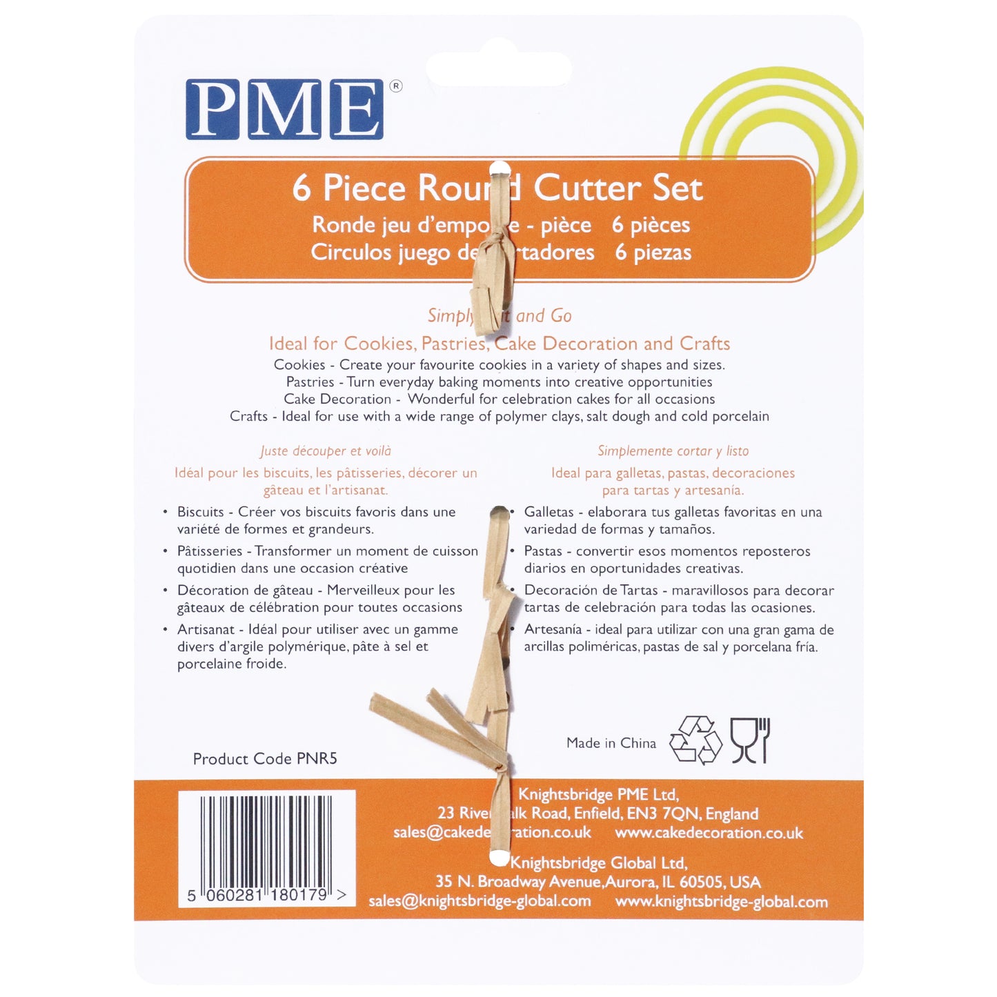 PME Classic Shapes Cutters – Rund (6-teiliges Set)