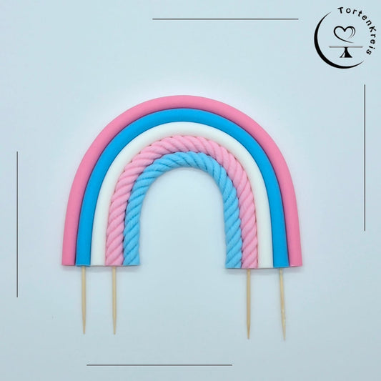 Tortenfigurerweiterung Regenbogen Pinky Blue