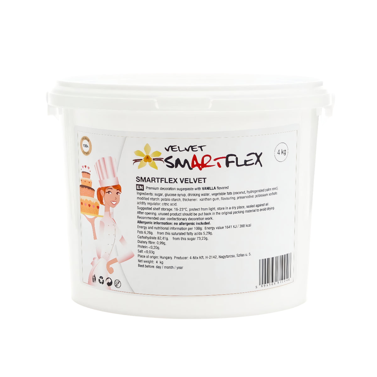 SmartFlex Fondant Weiss Velvet Vanille 4kg