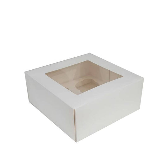 Cupcake-Box für 4 Stück – Weiß – mit Einsatz