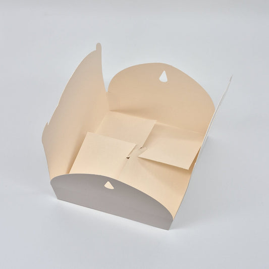 Weiße Kuchen- & Gebäckbox mit Henkel – 18 x 18 x 6 cm (5 Stück)