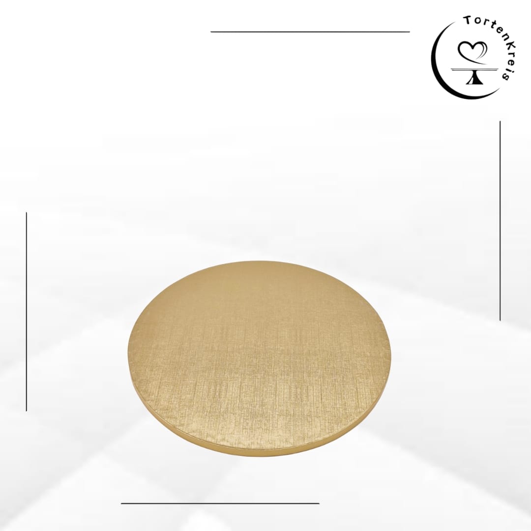 Runde Tortenunterlage – „Supreme“-Qualität – Gold – Ø 30 cm, 1,2 cm stark